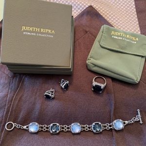 Judith Ripka Sapphire and Mother of Pearl Set